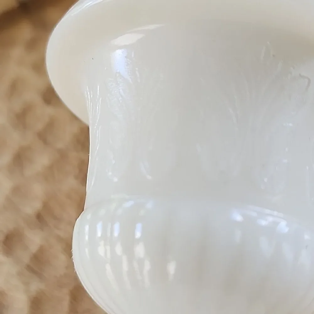 Vintage Milk Glass Akro Agate Mini Urn Shaped Custard Glass Coquette